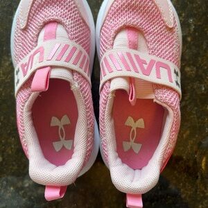 Under Armour UA Surge 3 Toddler Girls Slip-On Running Shoes Pink Size 8k